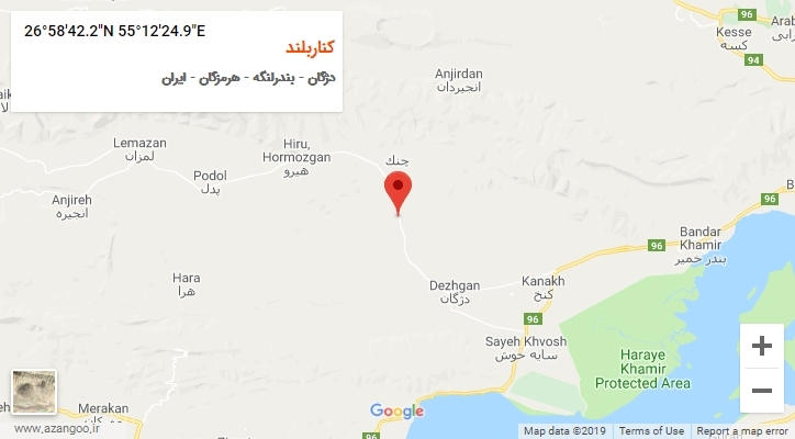 روستای کناربلند بر روی نقشه