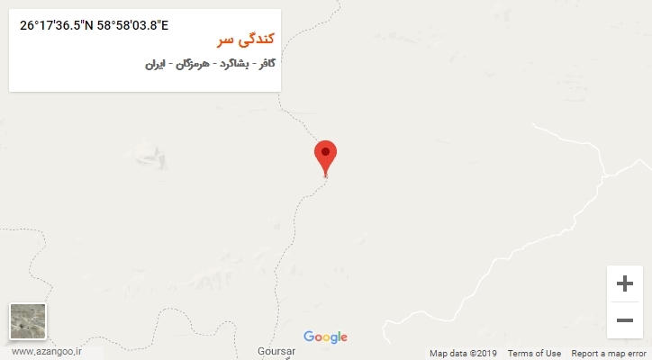 روستای کندگی سر بر روی نقشه