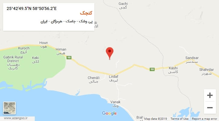 روستای کنجک بر روی نقشه