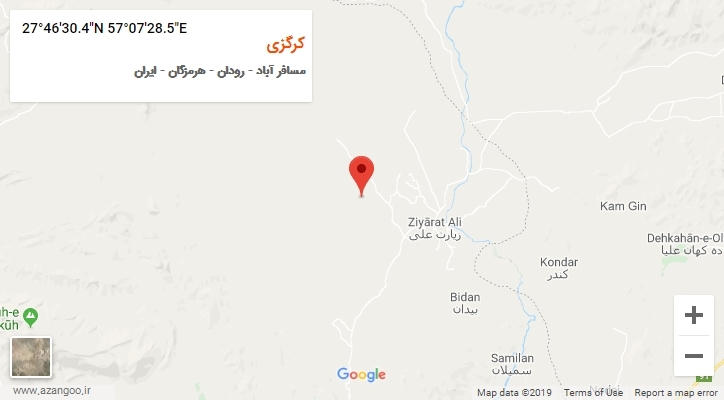روستای کرگزی بر روی نقشه