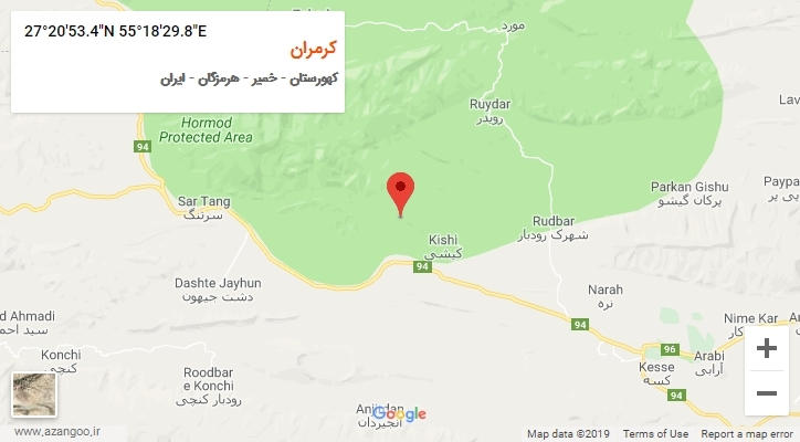 روستای کرمران بر روی نقشه