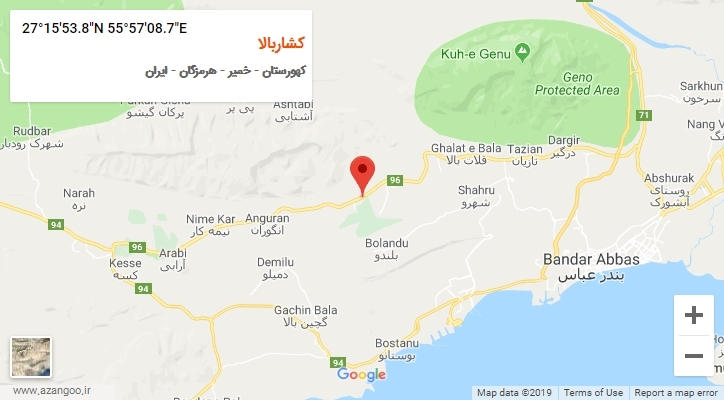روستای کشاربالا بر روی نقشه
