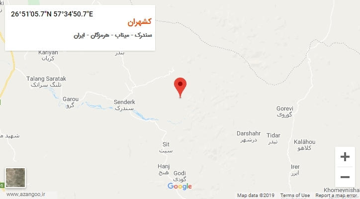 روستای کشهران بر روی نقشه