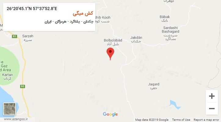 روستای کش میگی بر روی نقشه