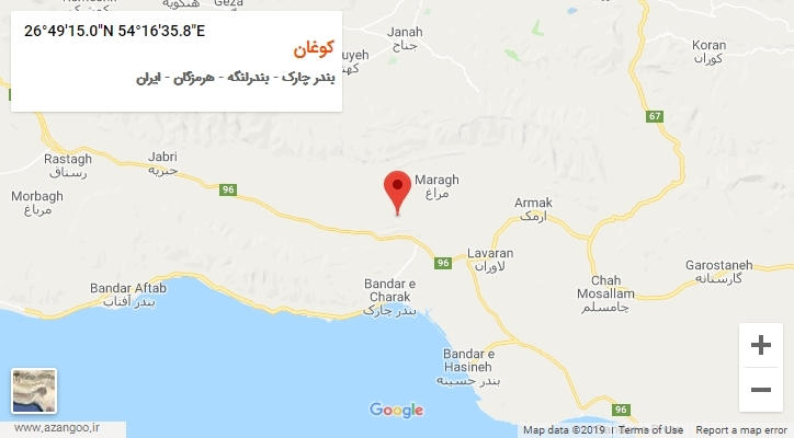 روستای کوغان بر روی نقشه