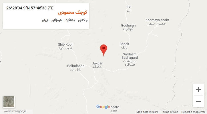روستای کوجک محمودی بر روی نقشه