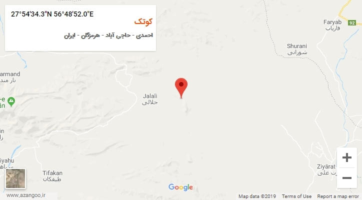 روستای کوتک بر روی نقشه