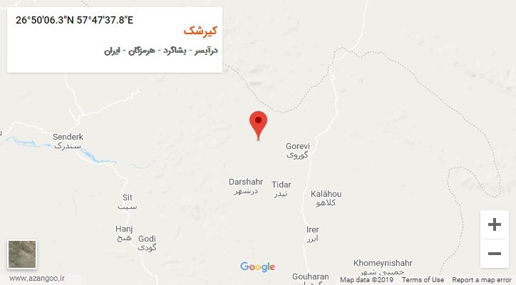 روستای کیرشک بر روی نقشه