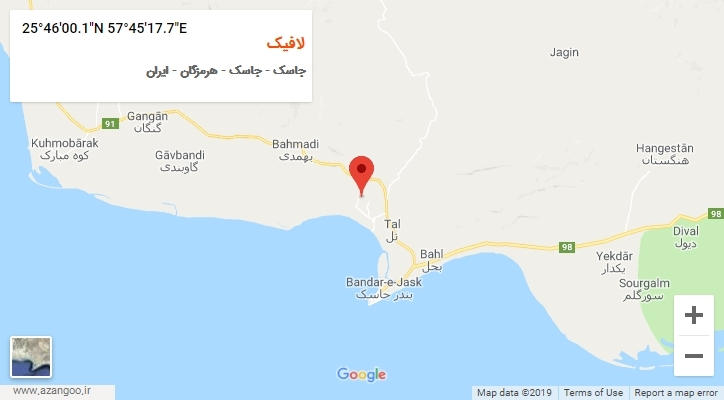 روستای لافیک بر روی نقشه