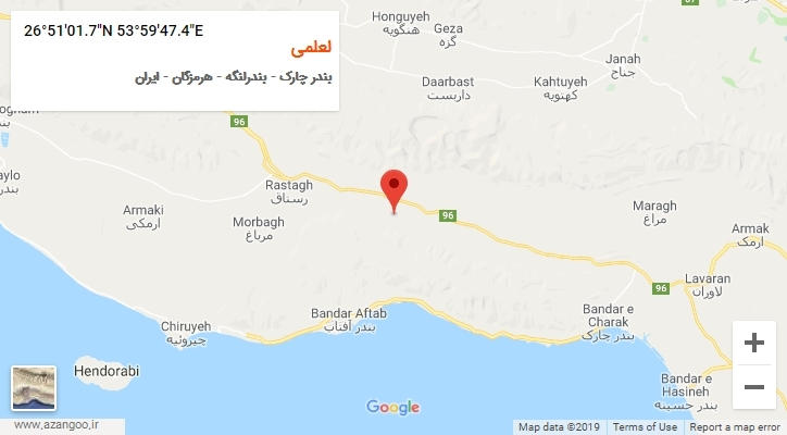 روستای لعلمی بر روی نقشه