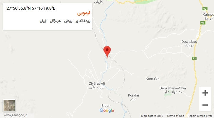 روستای لیمویی بر روی نقشه