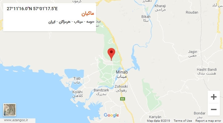 روستای ماکیان بر روی نقشه