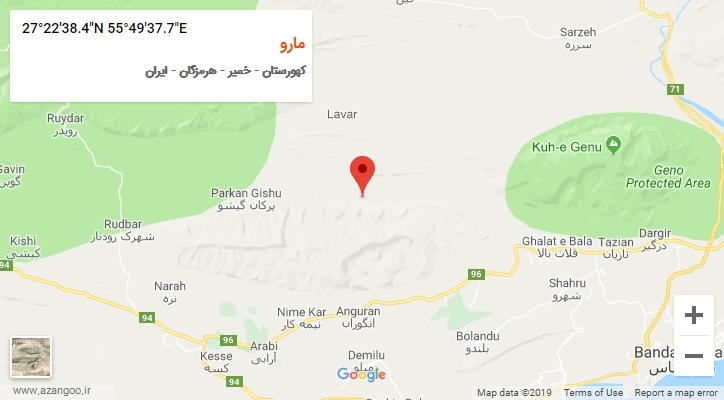 روستای مارو بر روی نقشه