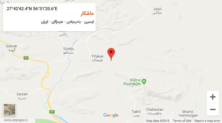 روستای ماشکار بر روی نقشه
