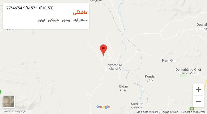 روستای ماشنگی بر روی نقشه