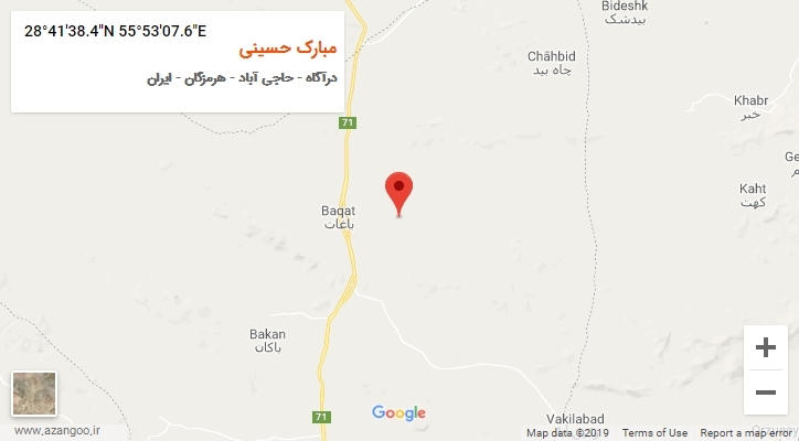 روستای مبارک حسینی بر روی نقشه
