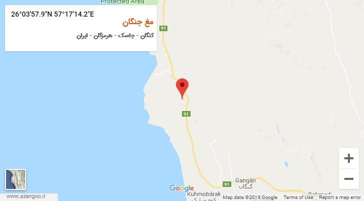 روستای مغ جنگان بر روی نقشه