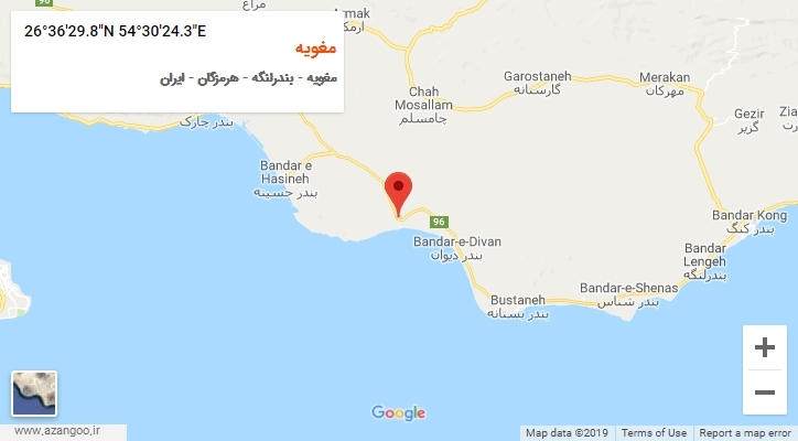 روستای مغویه بر روی نقشه