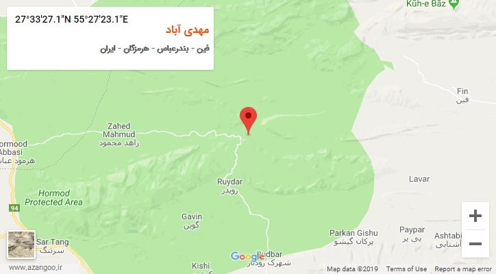 روستای مهدی آباد بر روی نقشه