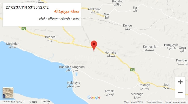 روستای محله میرعبداله بر روی نقشه