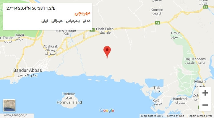 روستای مهریچی بر روی نقشه