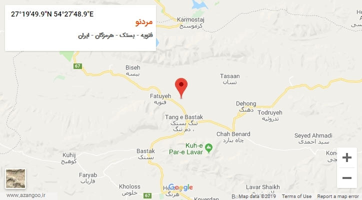 روستای مردنو بر روی نقشه