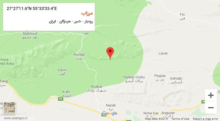 روستای مرزاب بر روی نقشه