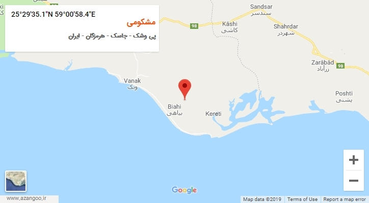 روستای مشکومی بر روی نقشه