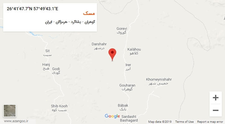 روستای مسک بر روی نقشه