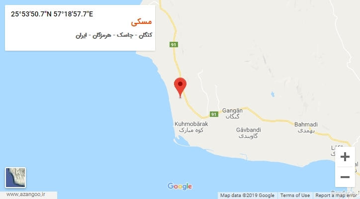 روستای مسکی بر روی نقشه