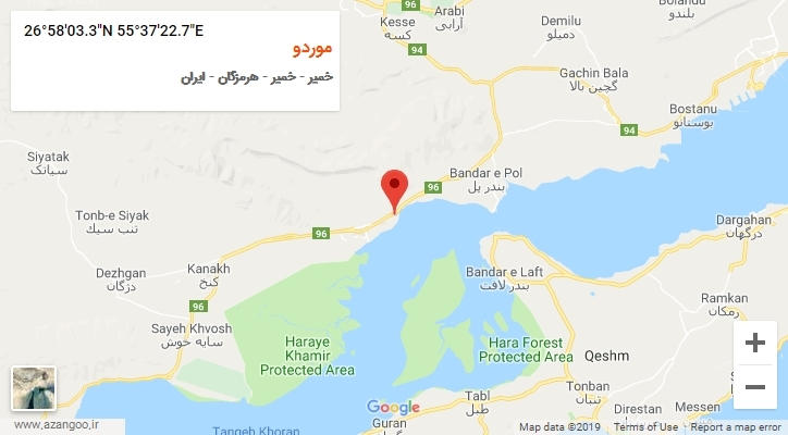 روستای موردو بر روی نقشه