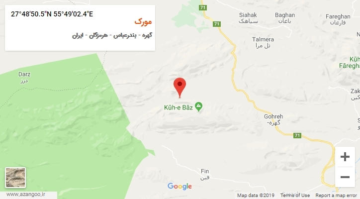 روستای مورک بر روی نقشه