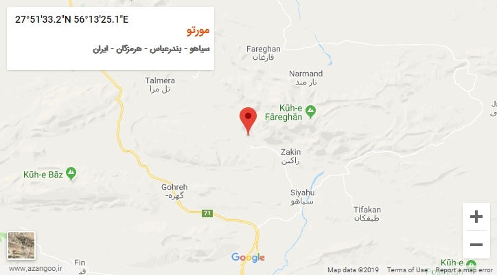 روستای مورتو بر روی نقشه