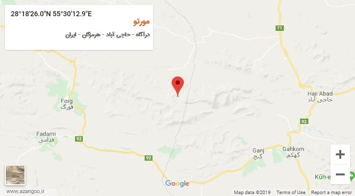 روستای مورتو بر روی نقشه