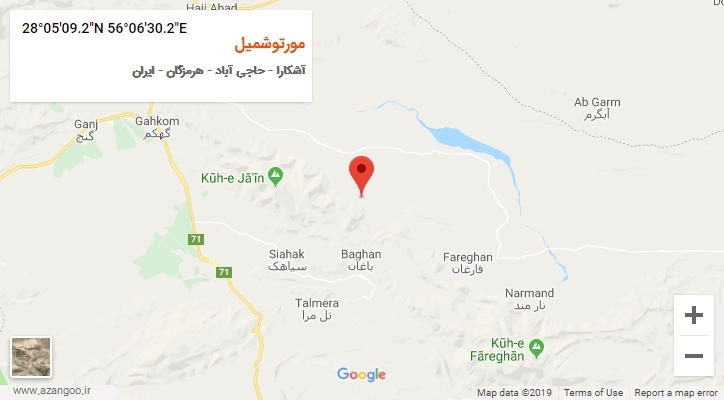 روستای مورتوشمیل بر روی نقشه