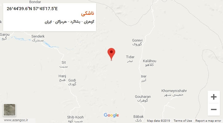 روستای ناشکی بر روی نقشه