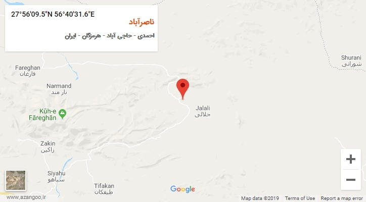 روستای ناصرآباد بر روی نقشه