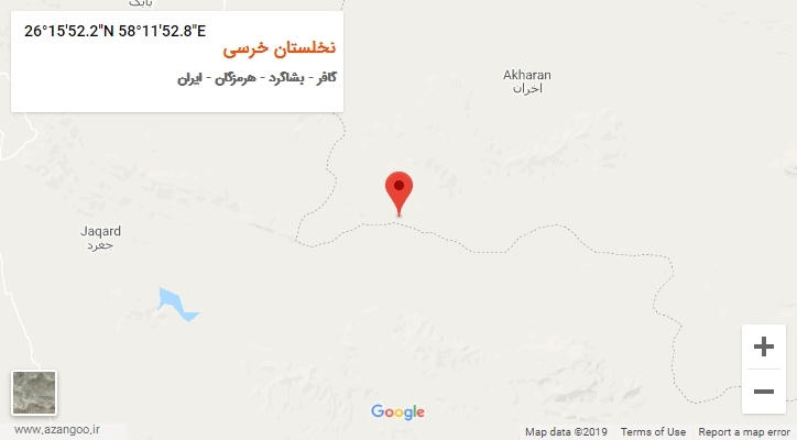 روستای نخلستان خرسی بر روی نقشه
