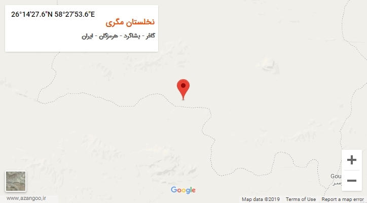 روستای نخلستان مگری بر روی نقشه