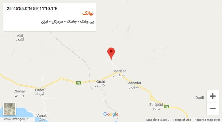 روستای نوالک بر روی نقشه