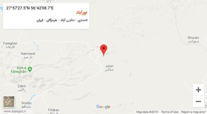 روستای نورآباد بر روی نقشه