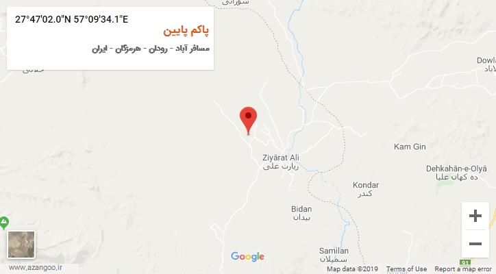 روستای پاکم پایین بر روی نقشه