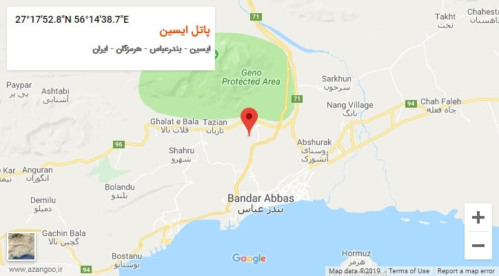 روستای پاتل ایسین بر روی نقشه