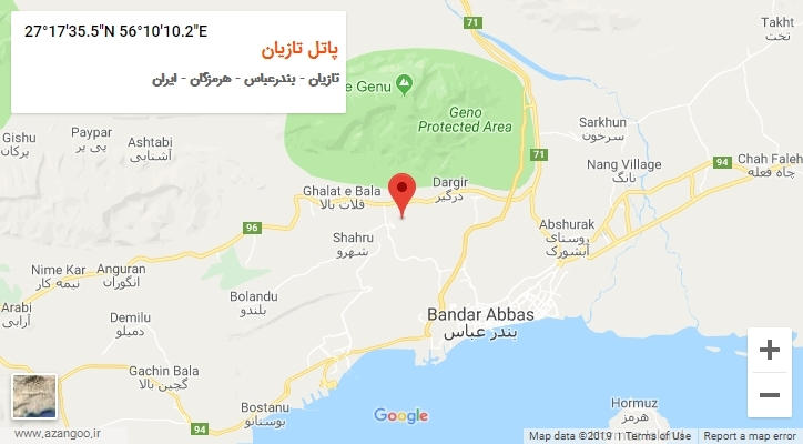 روستای پاتل تازیان بر روی نقشه