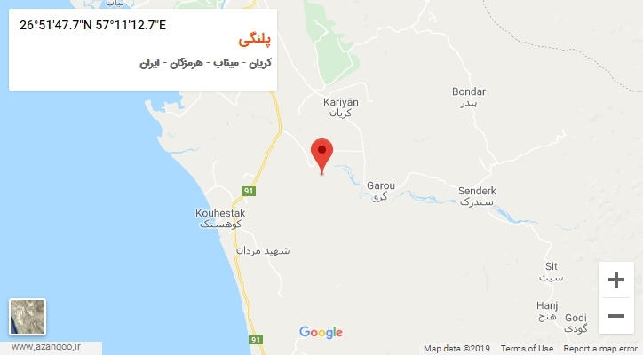 روستای پلنگی بر روی نقشه