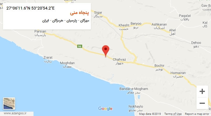 روستای پنجاه منی بر روی نقشه