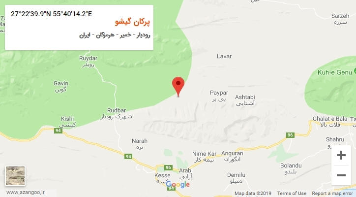 روستای پرکان گیشو بر روی نقشه