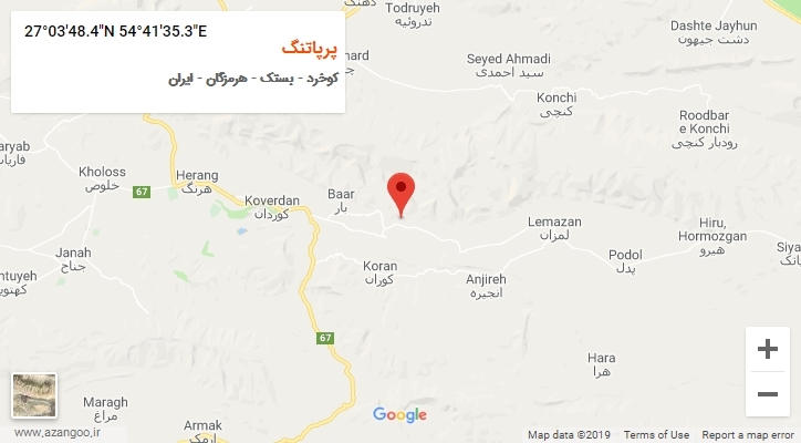روستای پرپاتنگ بر روی نقشه