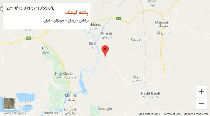 روستای پشته گیشک بر روی نقشه