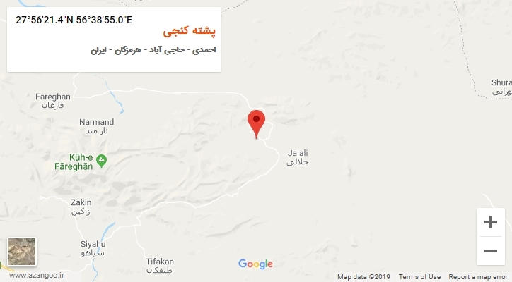 روستای پشته کنجی بر روی نقشه